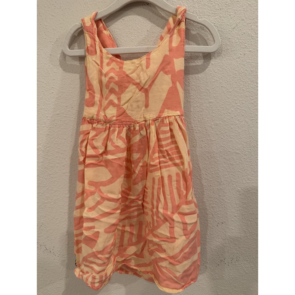 La Tropicale Small Orange and Yellow Rayon Dress